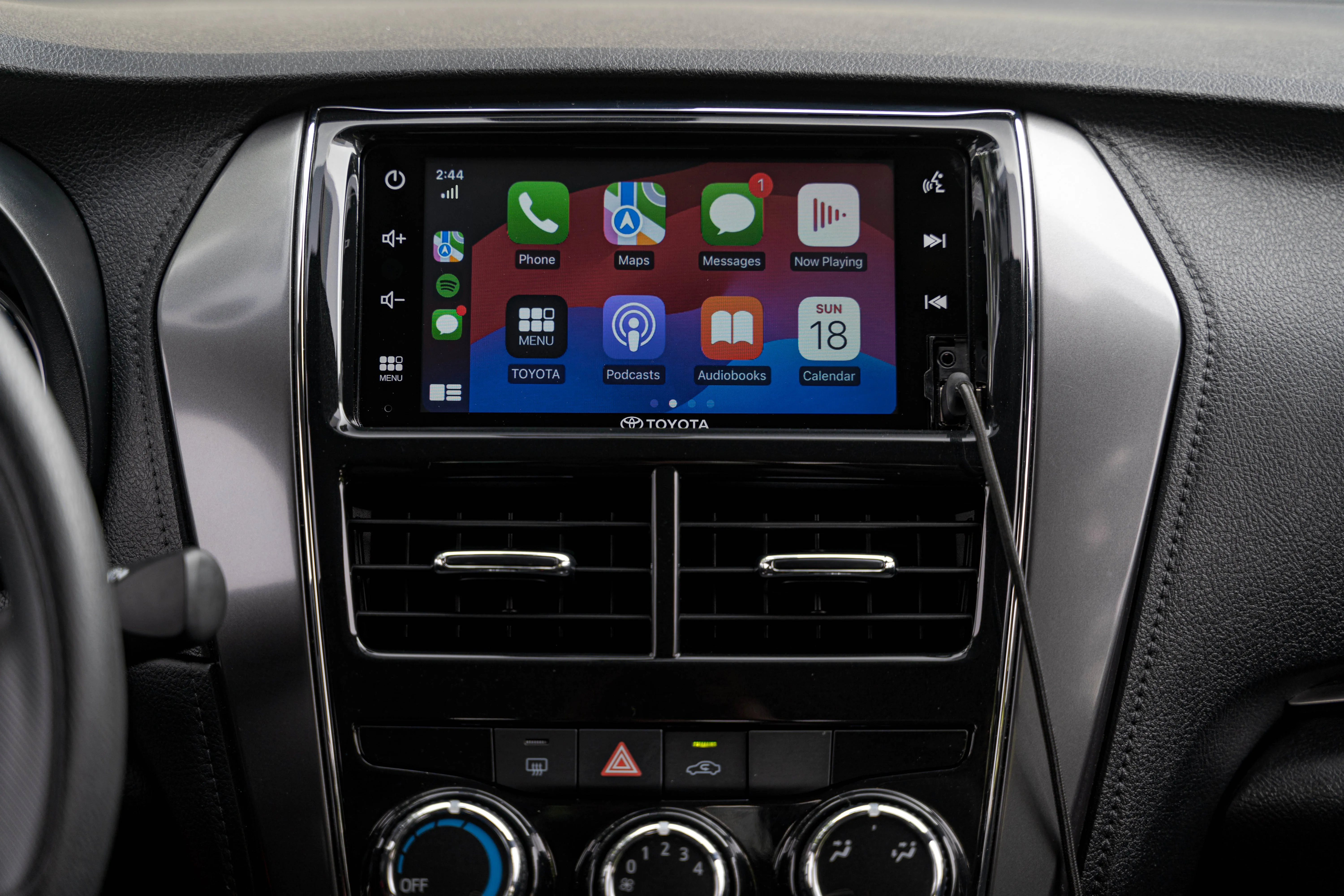 Dashboard and steering wheel